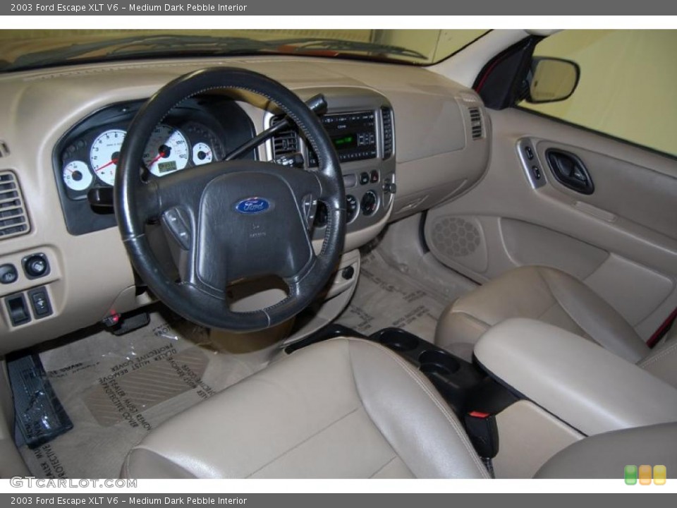 Medium Dark Pebble Interior Dashboard for the 2003 Ford Escape XLT V6 #38150776