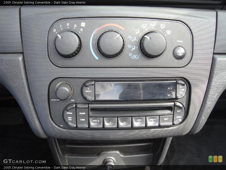 Dark Slate Gray Interior Controls for the 2005 Chrysler Sebring Convertible #38150952