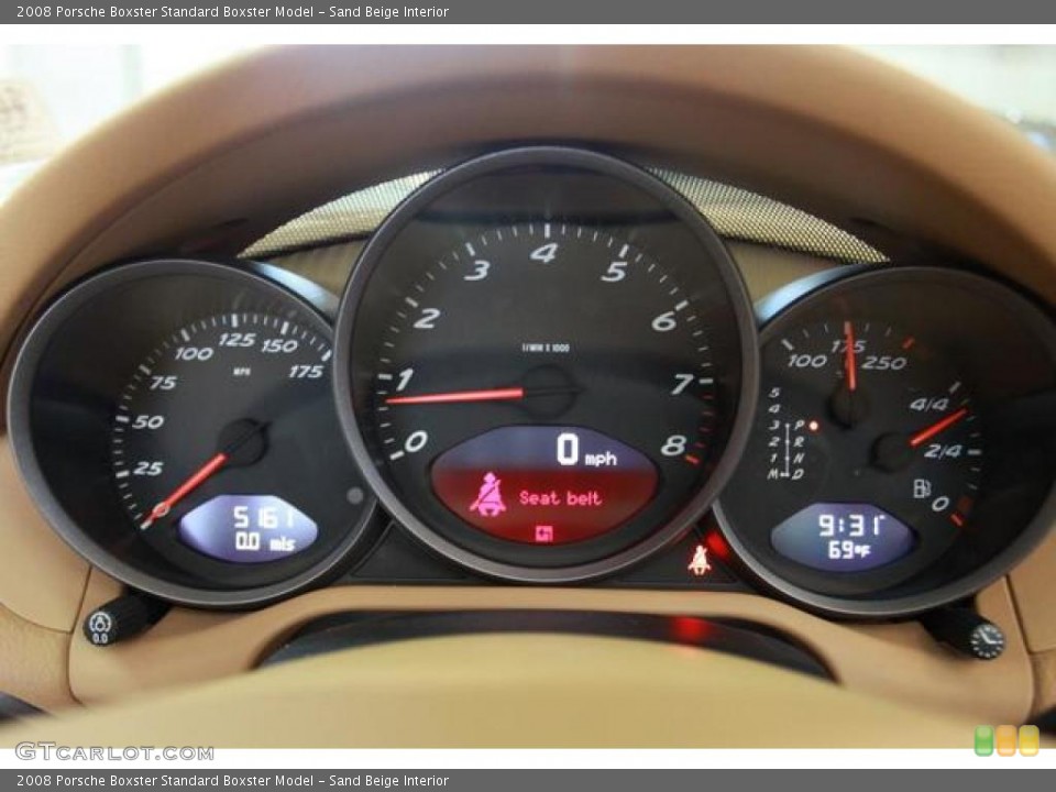 Sand Beige Interior Gauges for the 2008 Porsche Boxster  #38152140