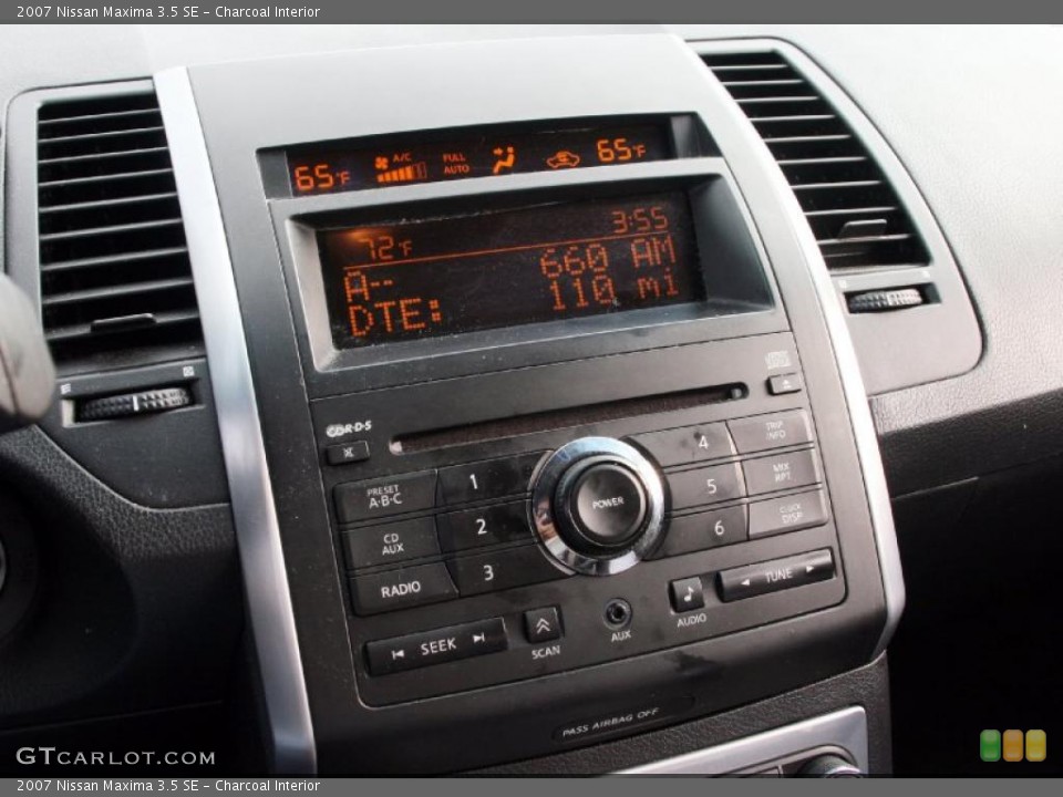 Charcoal Interior Controls for the 2007 Nissan Maxima 3.5 SE #38152244