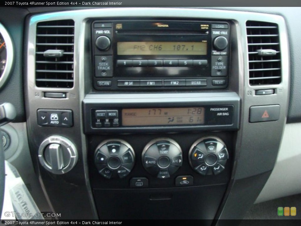 Dark Charcoal Interior Controls for the 2007 Toyota 4Runner Sport Edition 4x4 #38154200