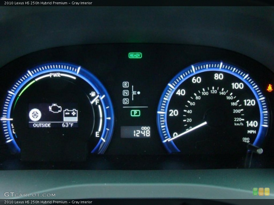 Gray Interior Gauges for the 2010 Lexus HS 250h Hybrid Premium #38156509