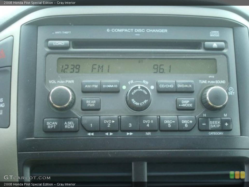 Gray Interior Controls for the 2008 Honda Pilot Special Edition #38157773