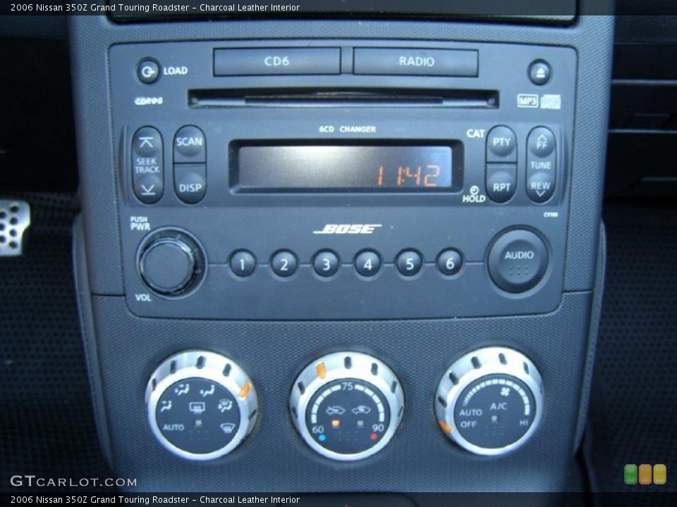 Charcoal Leather Interior Controls for the 2006 Nissan 350Z Grand Touring Roadster #38158781