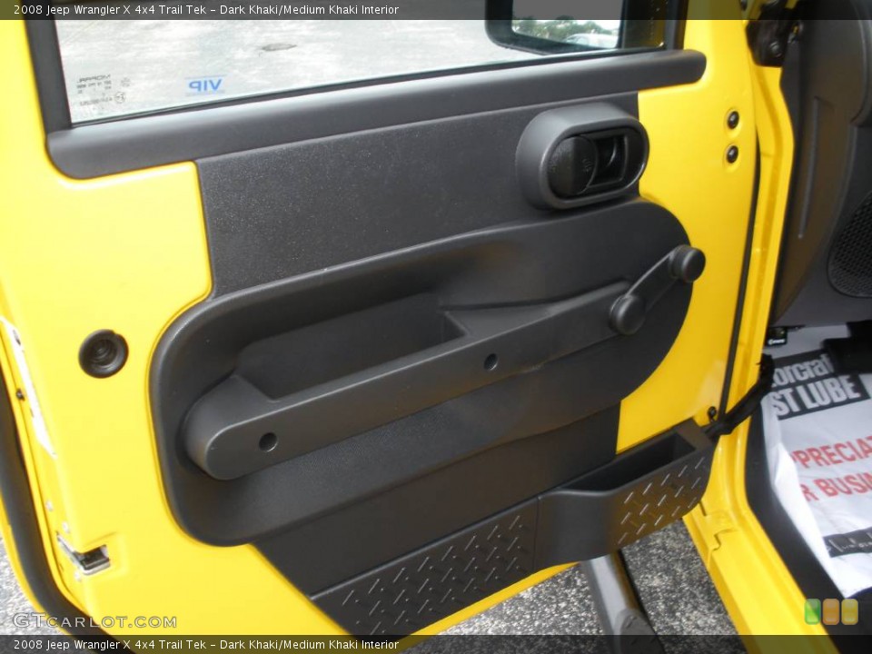 Dark Khaki/Medium Khaki Interior Door Panel for the 2008 Jeep Wrangler X 4x4 Trail Tek #381625