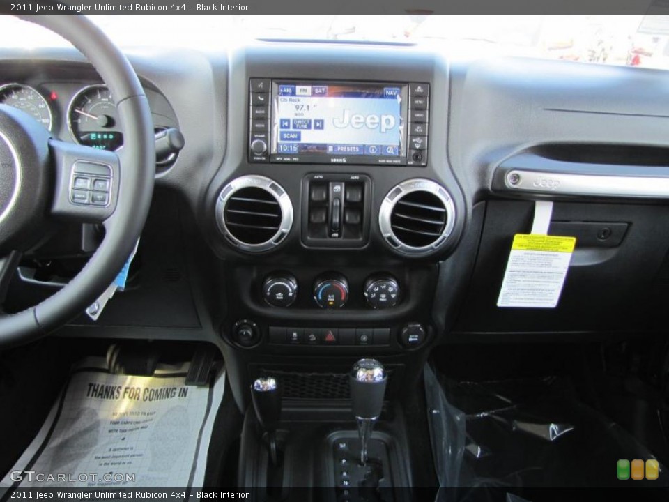 Black Interior Controls for the 2011 Jeep Wrangler Unlimited Rubicon 4x4 #38162741