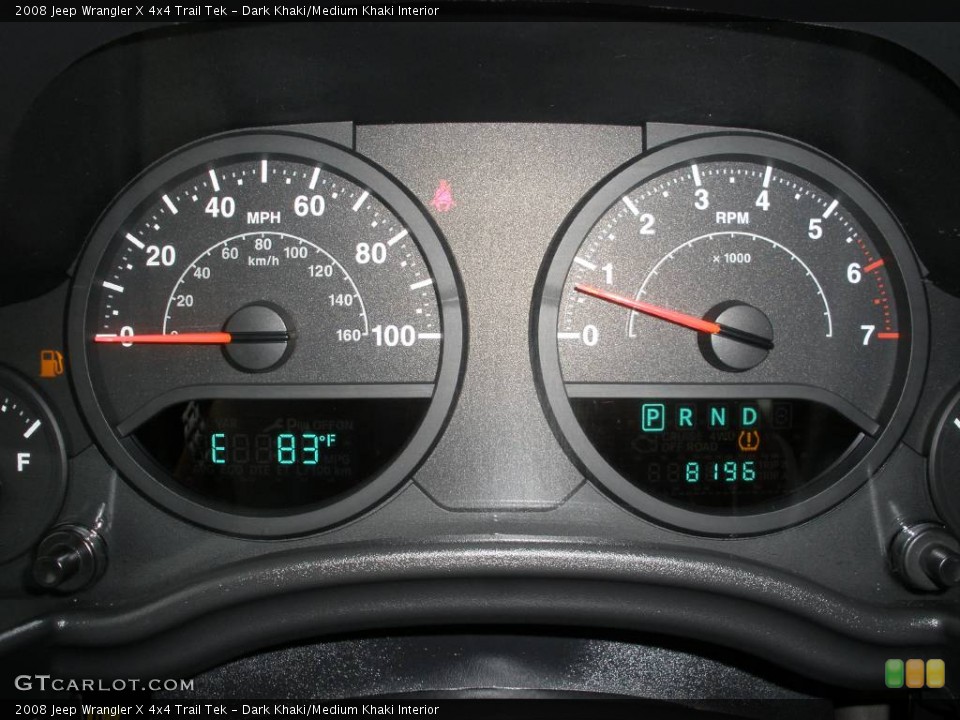 Dark Khaki/Medium Khaki Interior Gauges for the 2008 Jeep Wrangler X 4x4 Trail Tek #381630