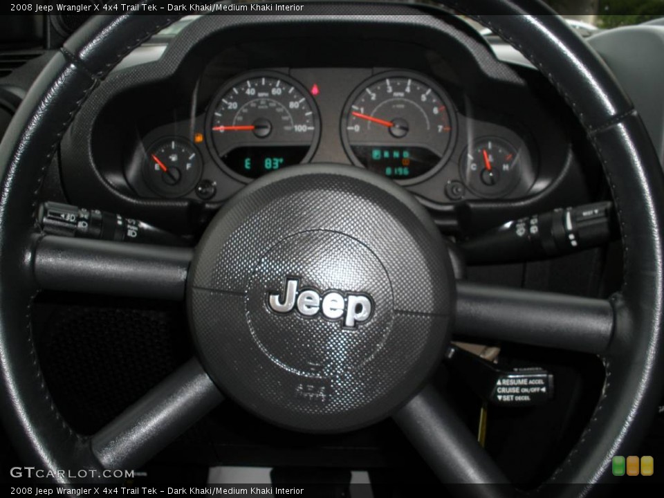 Dark Khaki/Medium Khaki Interior Steering Wheel for the 2008 Jeep Wrangler X 4x4 Trail Tek #381635