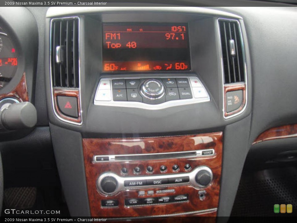 Charcoal Interior Controls for the 2009 Nissan Maxima 3.5 SV Premium #38164310