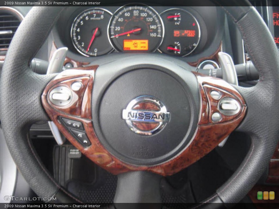 Charcoal Interior Steering Wheel for the 2009 Nissan Maxima 3.5 SV Premium #38164318