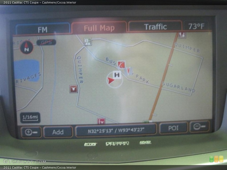 Cashmere/Cocoa Interior Navigation for the 2011 Cadillac CTS Coupe #38168910