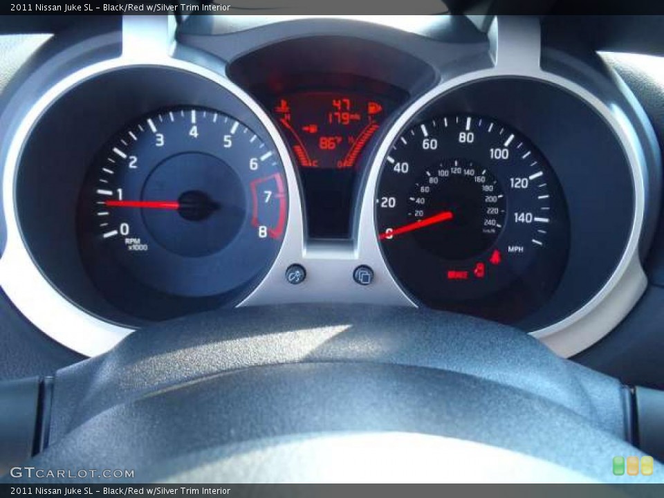 Black/Red w/Silver Trim Interior Gauges for the 2011 Nissan Juke SL #38170576