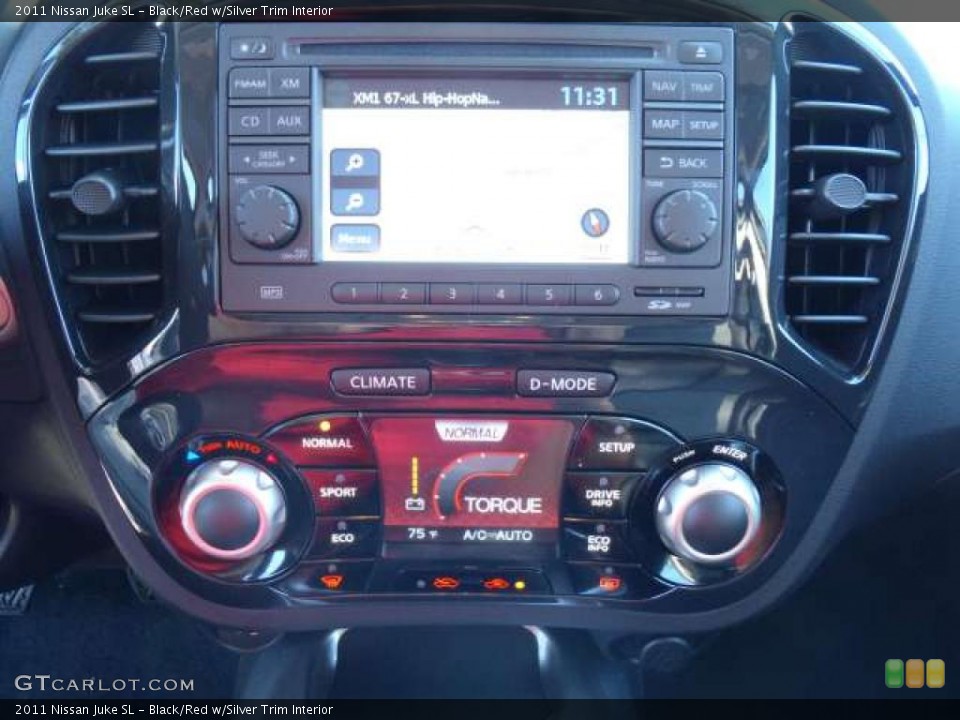 Black/Red w/Silver Trim Interior Controls for the 2011 Nissan Juke SL #38170600