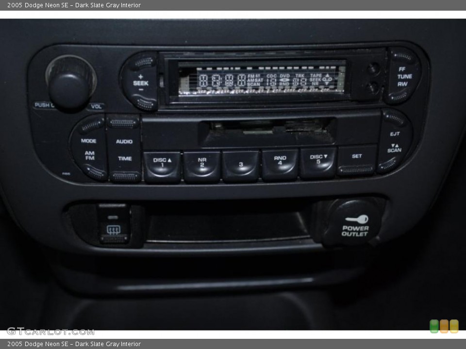 Dark Slate Gray Interior Controls for the 2005 Dodge Neon SE #38177060