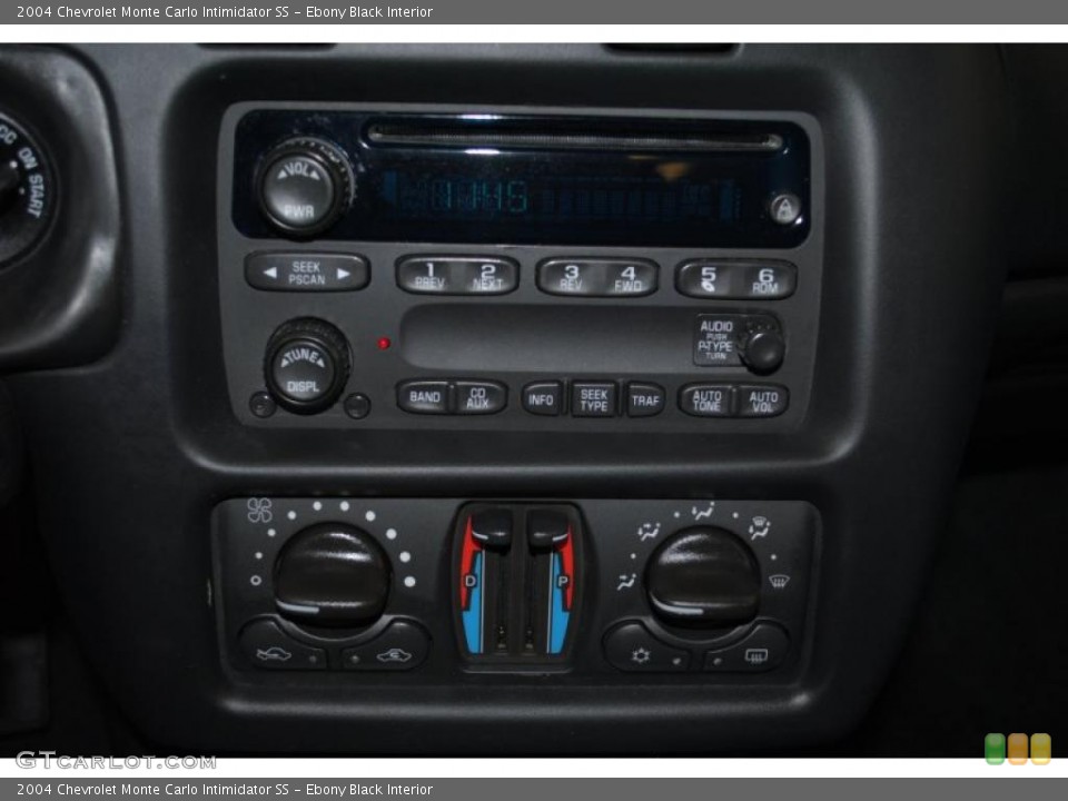 Ebony Black Interior Controls for the 2004 Chevrolet Monte Carlo Intimidator SS #38177788