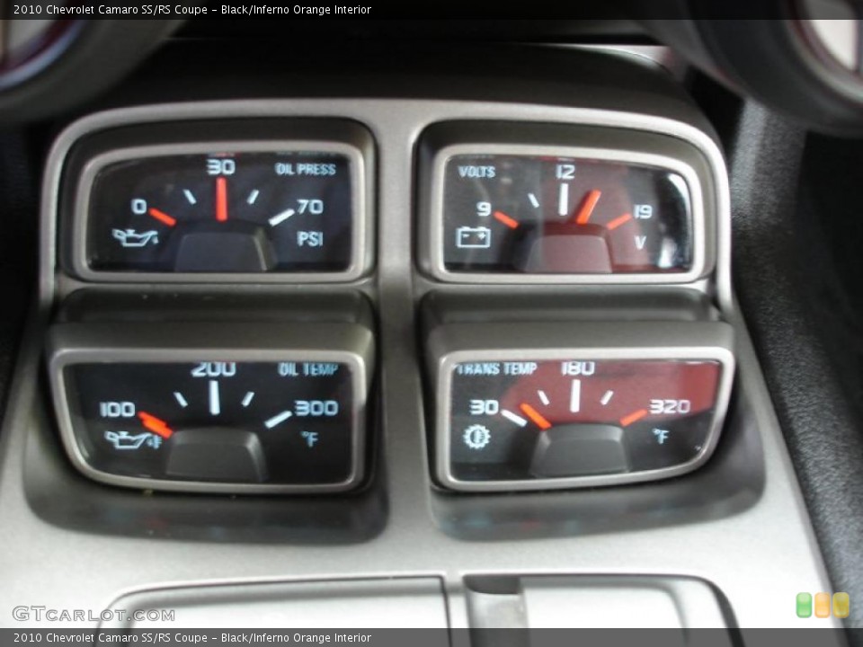 Black/Inferno Orange Interior Gauges for the 2010 Chevrolet Camaro SS/RS Coupe #38179992