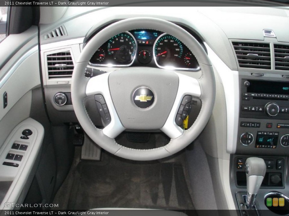 Dark Gray/Light Gray Interior Steering Wheel for the 2011 Chevrolet Traverse LT #38180816