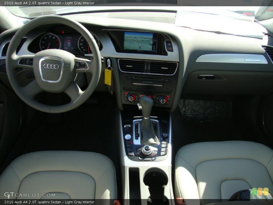Light Gray Interior Dashboard for the 2010 Audi A4 2.0T quattro Sedan #38181956