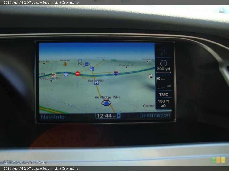Light Gray Interior Navigation for the 2010 Audi A4 2.0T quattro Sedan #38182040