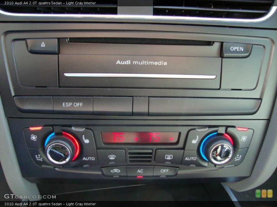 Light Gray Interior Controls for the 2010 Audi A4 2.0T quattro Sedan #38182056