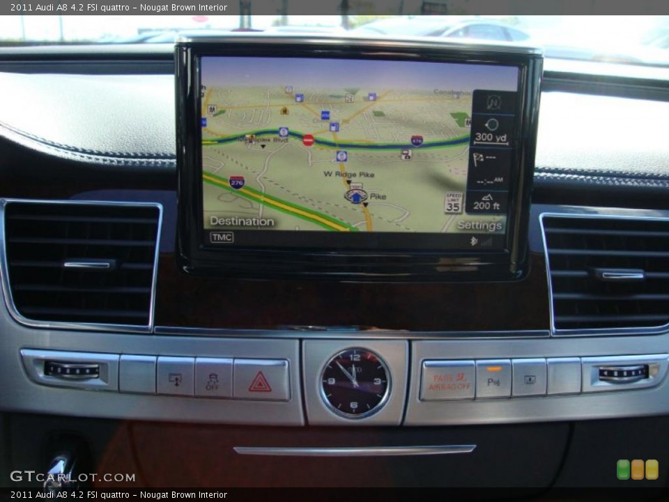 Nougat Brown Interior Navigation for the 2011 Audi A8 4.2 FSI quattro #38182660