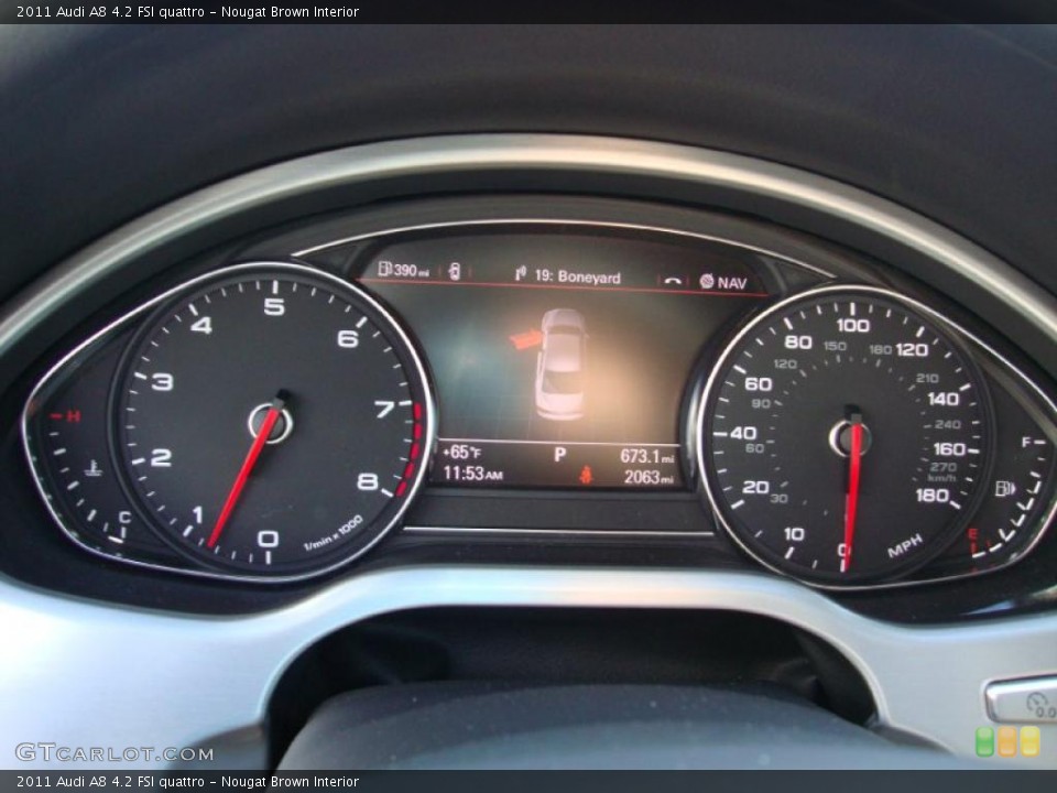 Nougat Brown Interior Gauges for the 2011 Audi A8 4.2 FSI quattro #38182724