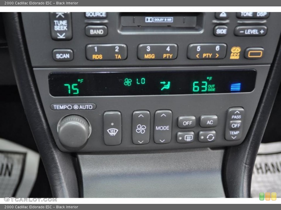 Black Interior Controls for the 2000 Cadillac Eldorado ESC #38183072