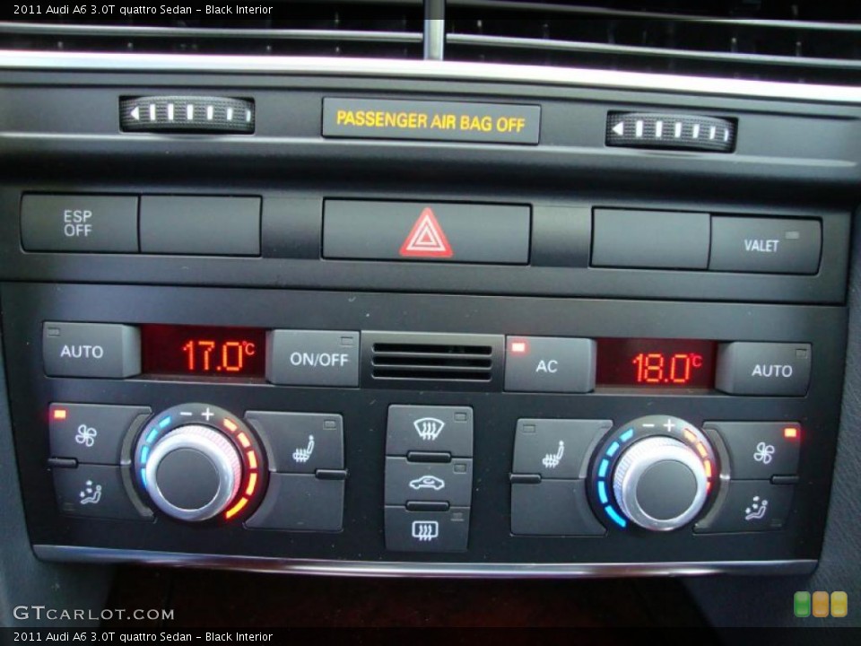 Black Interior Controls for the 2011 Audi A6 3.0T quattro Sedan #38183188