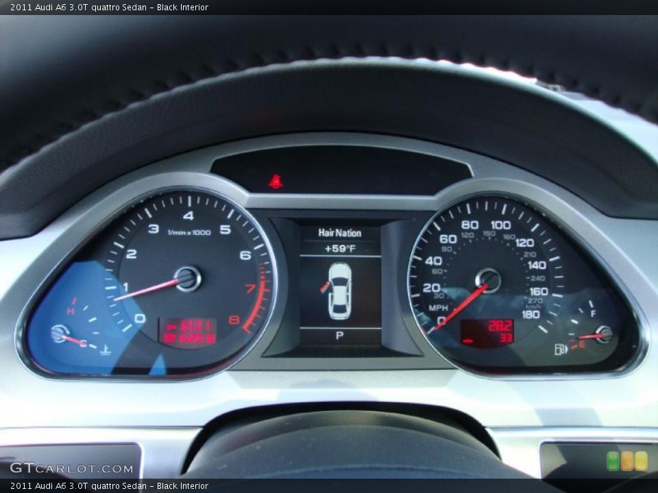 Black Interior Gauges for the 2011 Audi A6 3.0T quattro Sedan #38183236