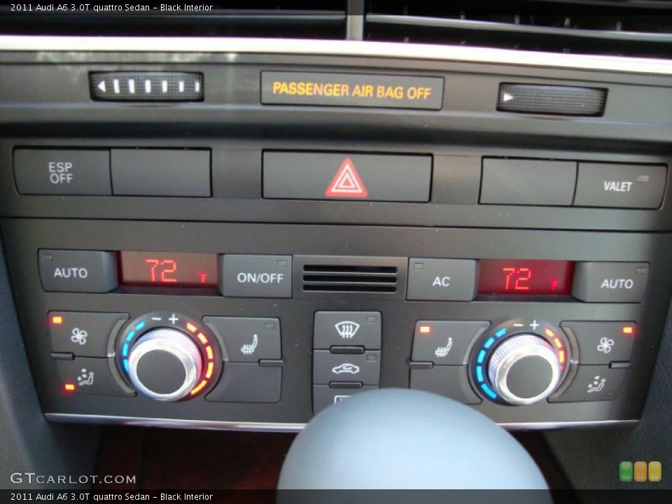 Black Interior Controls for the 2011 Audi A6 3.0T quattro Sedan #38183776