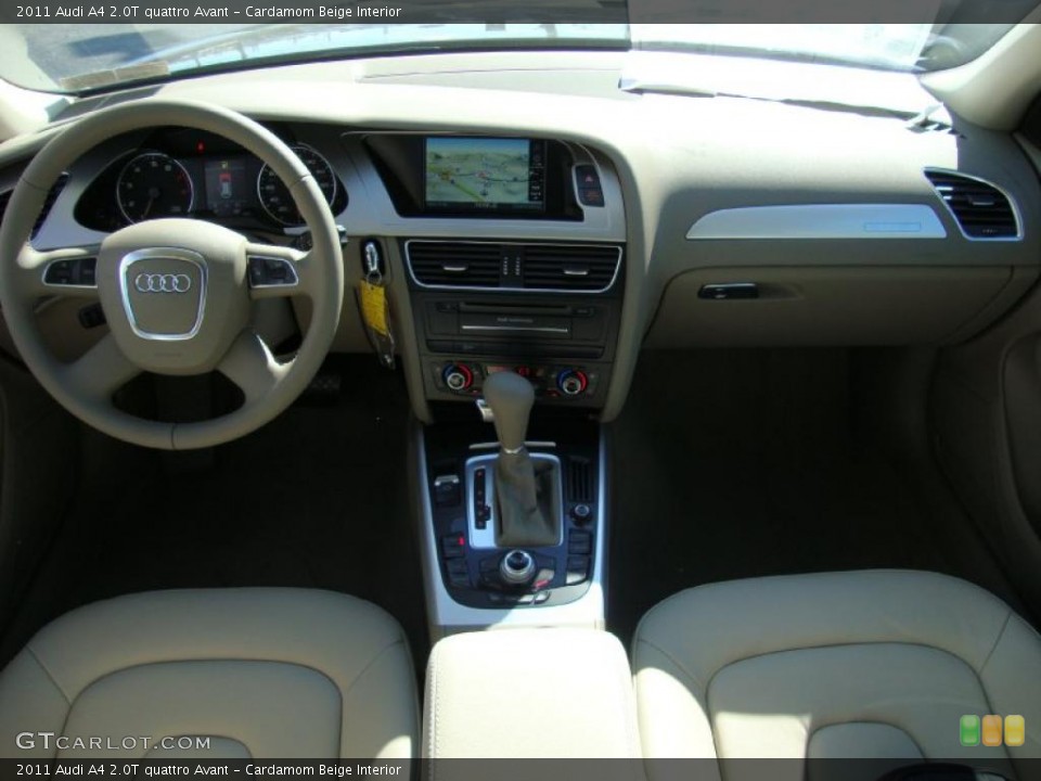 Cardamom Beige Interior Dashboard for the 2011 Audi A4 2.0T quattro Avant #38184364