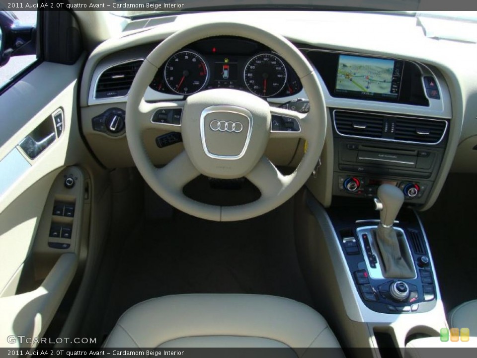 Cardamom Beige Interior Dashboard for the 2011 Audi A4 2.0T quattro Avant #38184380