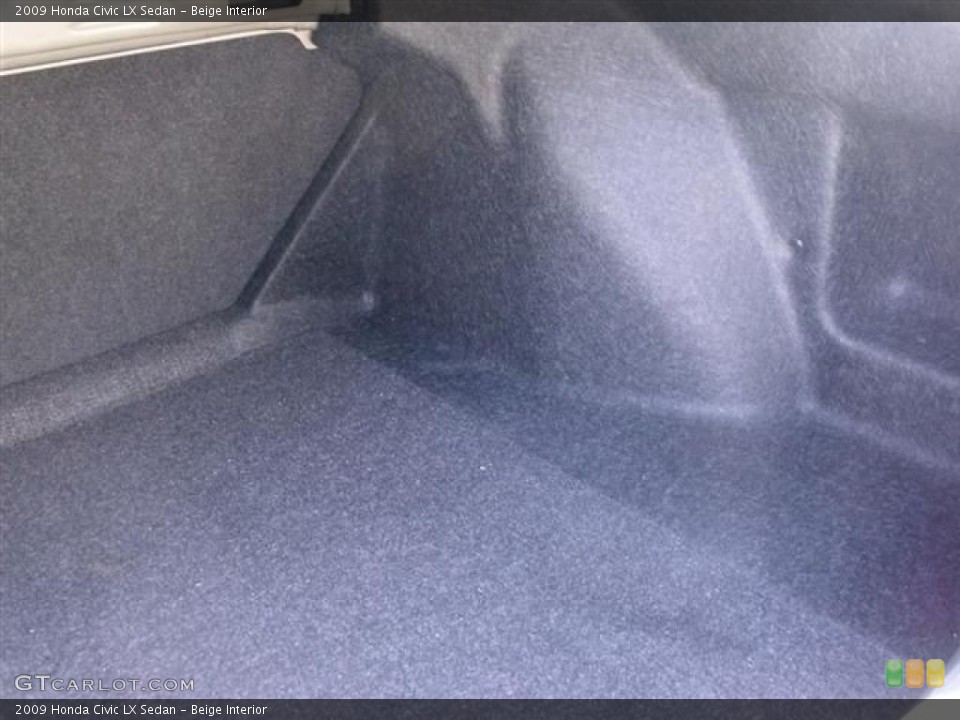Beige Interior Trunk for the 2009 Honda Civic LX Sedan #38185900