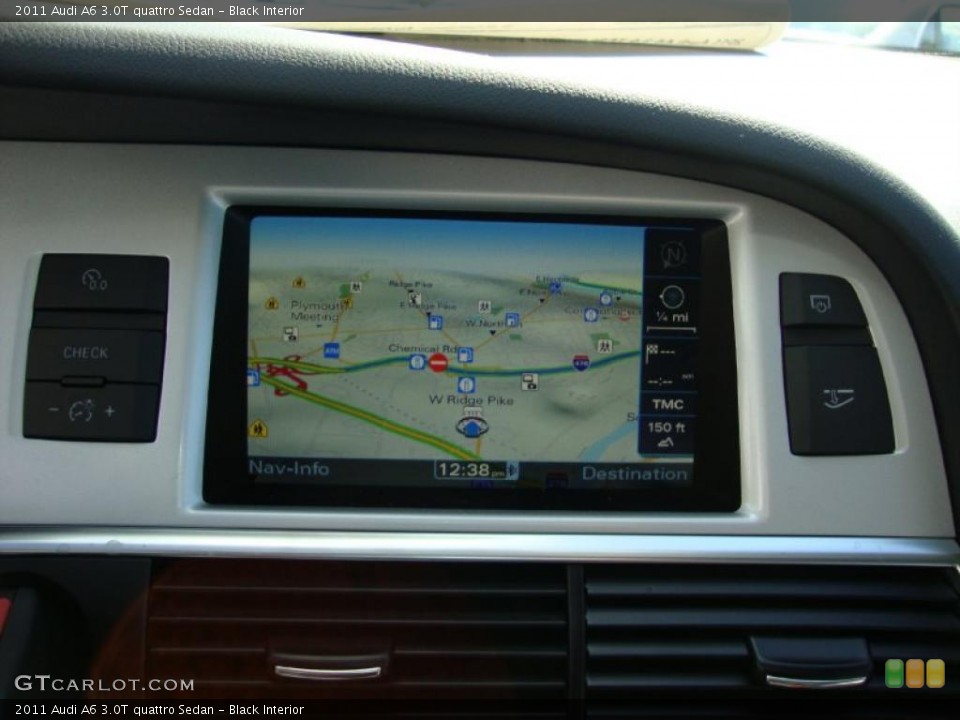 Black Interior Navigation for the 2011 Audi A6 3.0T quattro Sedan #38186208