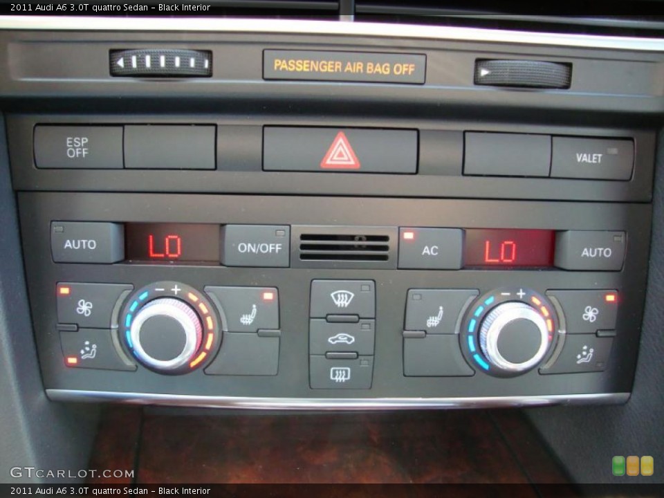 Black Interior Controls for the 2011 Audi A6 3.0T quattro Sedan #38186220