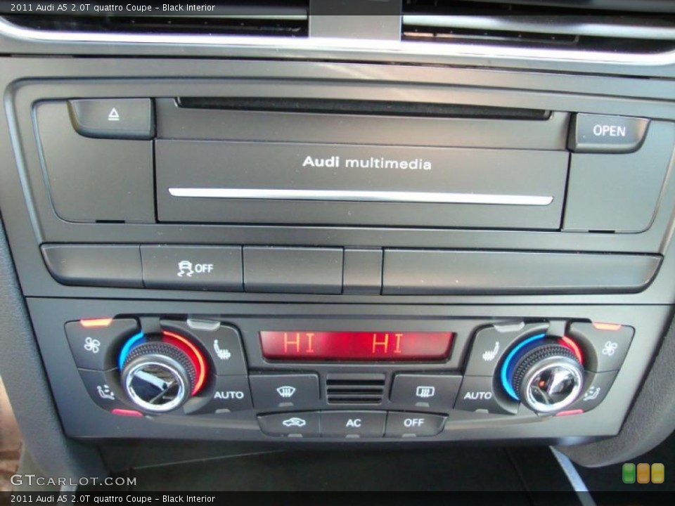 Black Interior Controls for the 2011 Audi A5 2.0T quattro Coupe #38186740