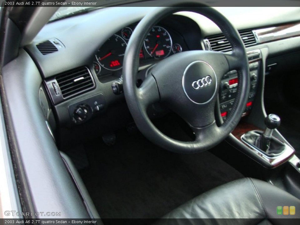 Ebony Interior Photo for the 2003 Audi A6 2.7T quattro Sedan #38187764
