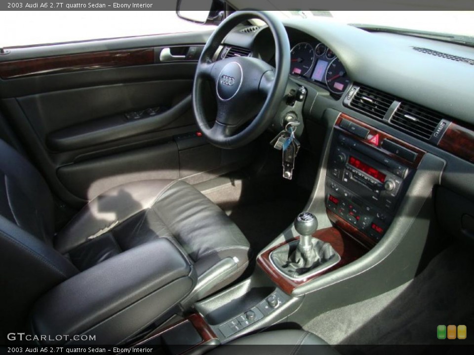 Ebony Interior Photo for the 2003 Audi A6 2.7T quattro Sedan #38187920