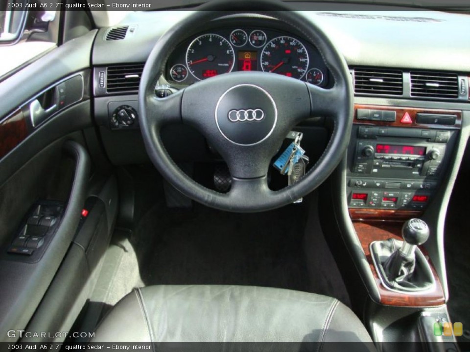 Ebony Interior Dashboard for the 2003 Audi A6 2.7T quattro Sedan #38188088