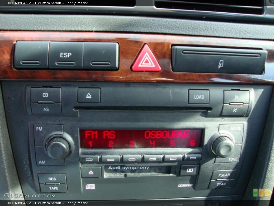 Ebony Interior Controls for the 2003 Audi A6 2.7T quattro Sedan #38188400
