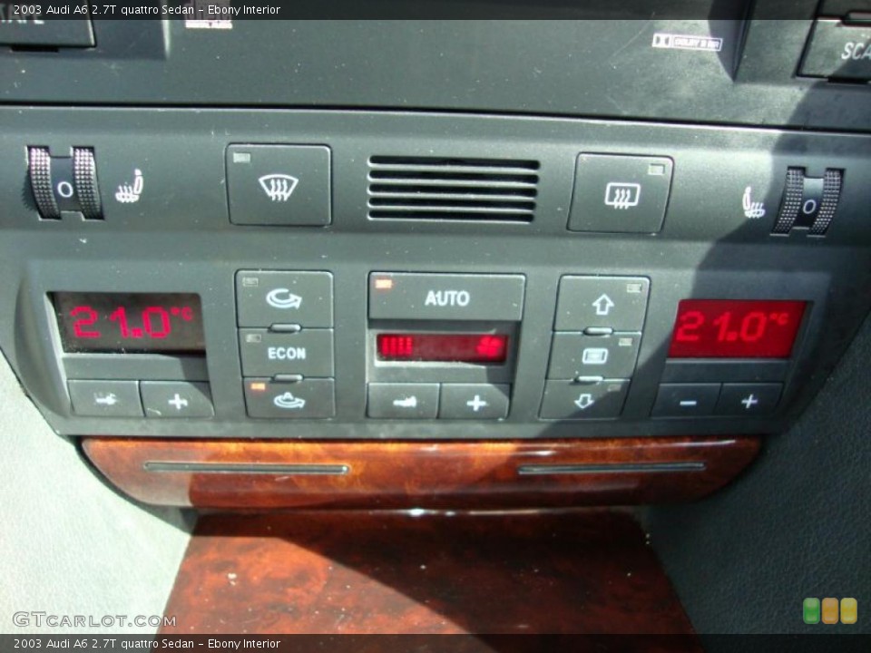 Ebony Interior Controls for the 2003 Audi A6 2.7T quattro Sedan #38188416