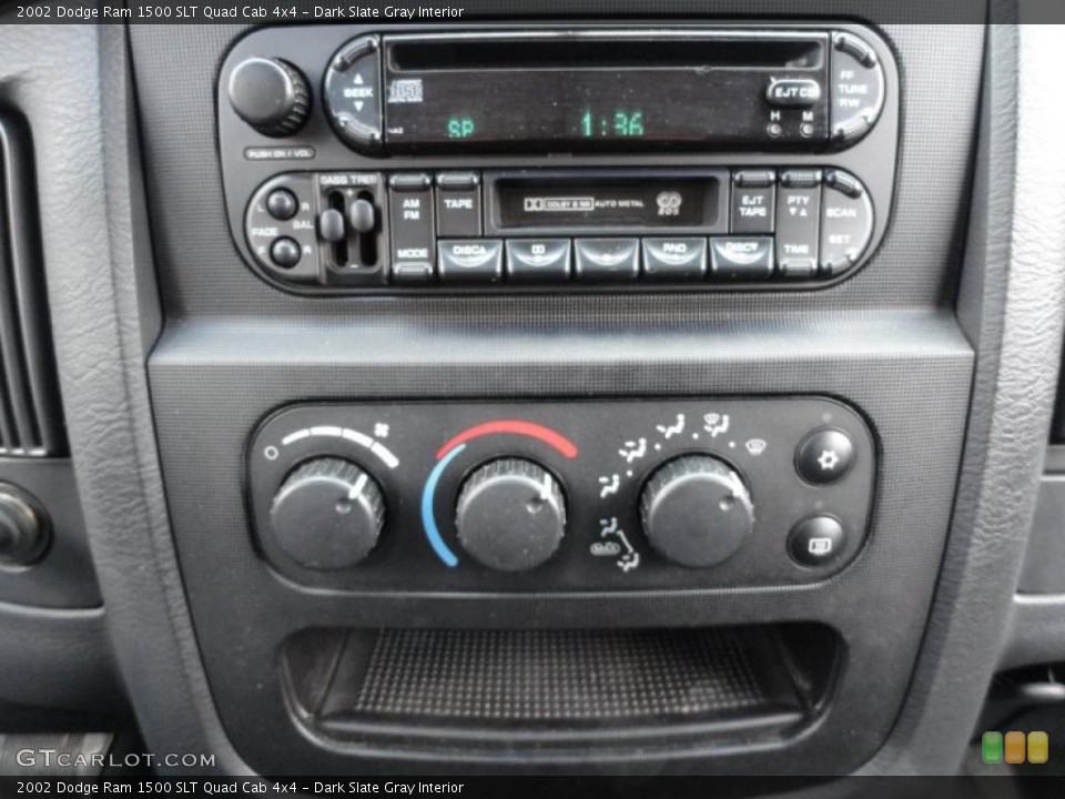 Dark Slate Gray Interior Controls for the 2002 Dodge Ram 1500 SLT Quad Cab 4x4 #38189938