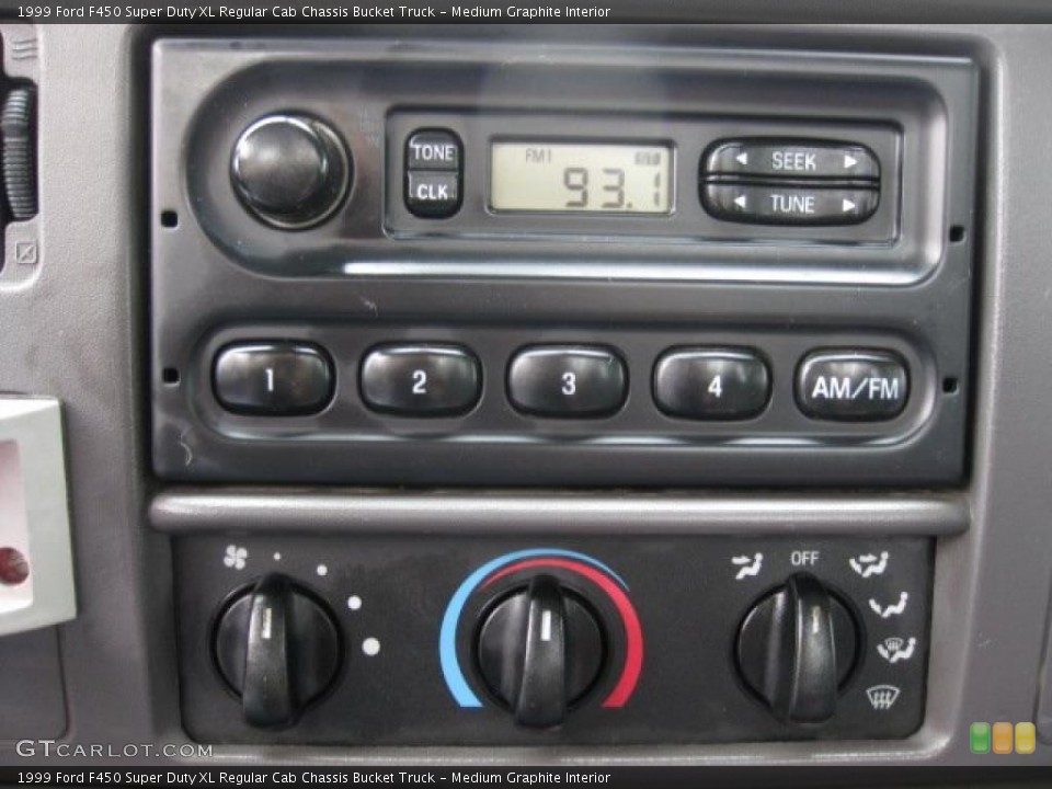 Medium Graphite Interior Controls for the 1999 Ford F450 Super Duty XL Regular Cab Chassis Bucket Truck #38201148