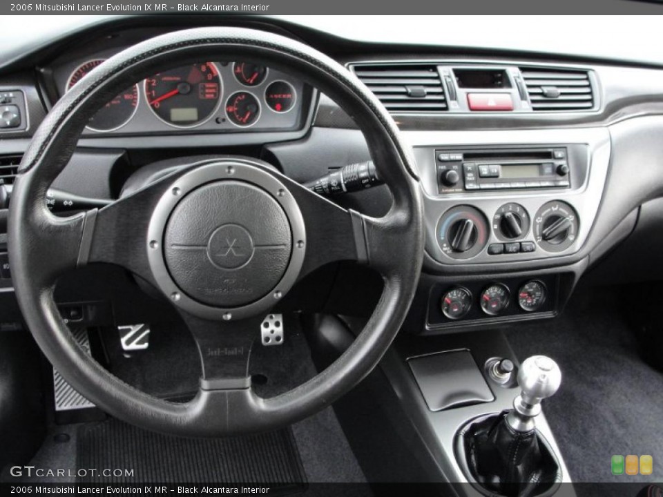Black Alcantara Interior Dashboard for the 2006 Mitsubishi Lancer Evolution IX MR #38204120