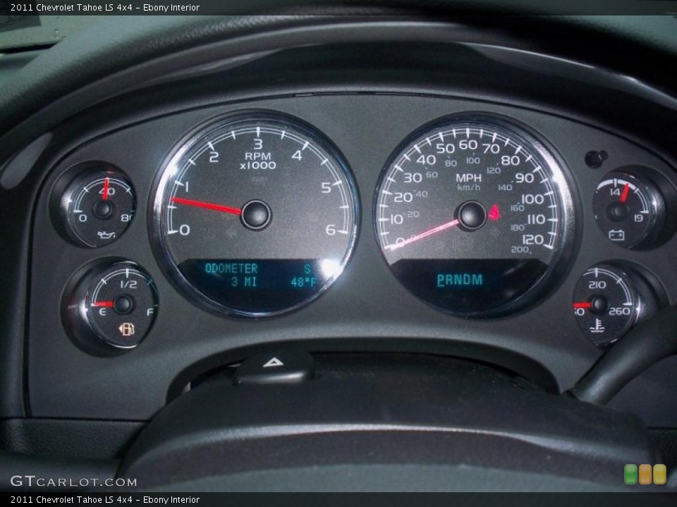 Ebony Interior Gauges for the 2011 Chevrolet Tahoe LS 4x4 #38208020