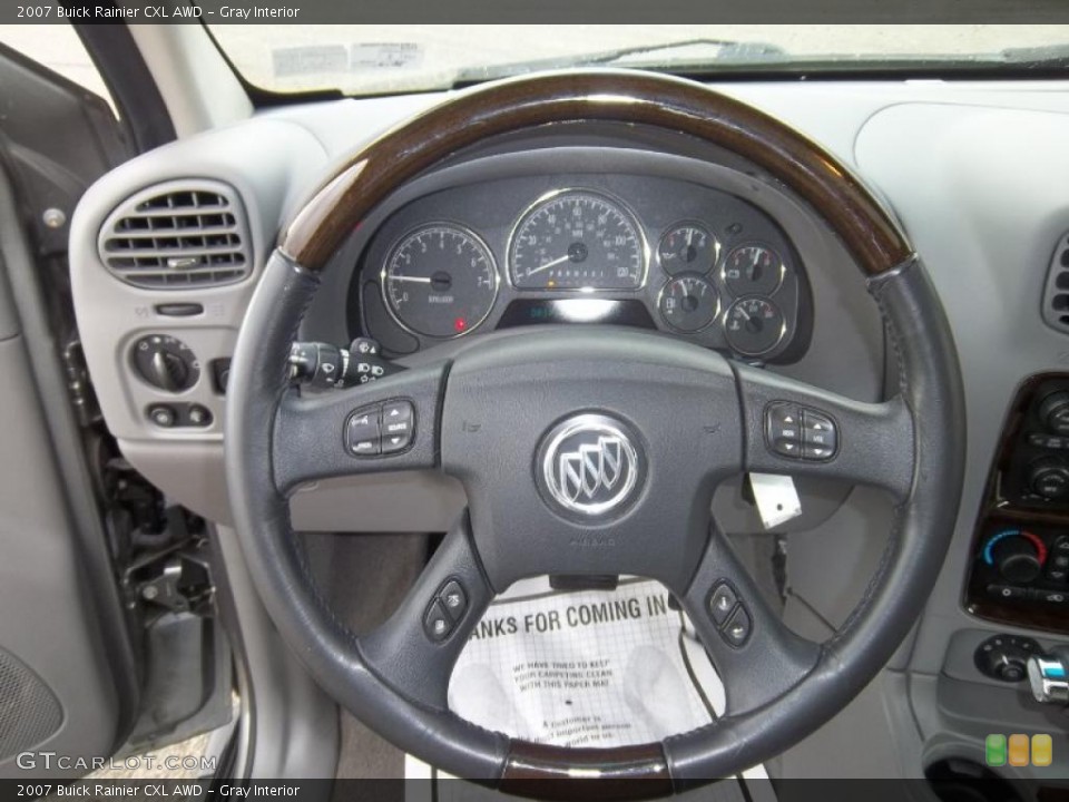Gray Interior Steering Wheel for the 2007 Buick Rainier CXL AWD #38209056