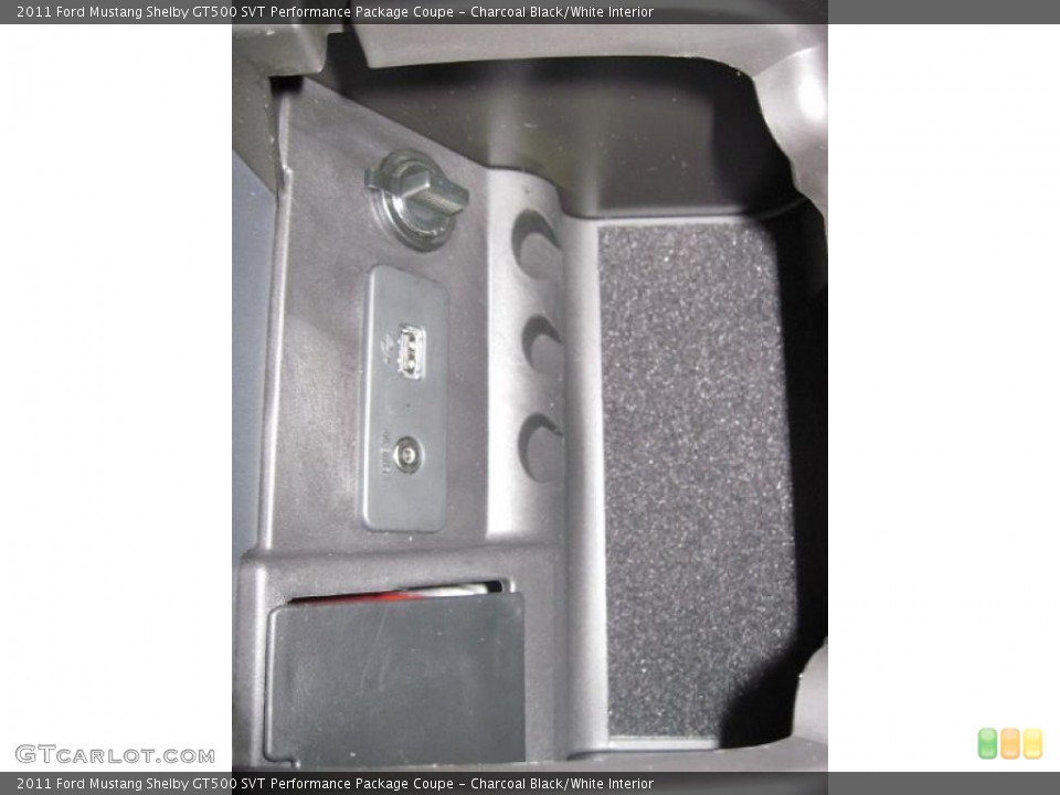 Charcoal Black/White Interior Controls for the 2011 Ford Mustang Shelby GT500 SVT Performance Package Coupe #38209540