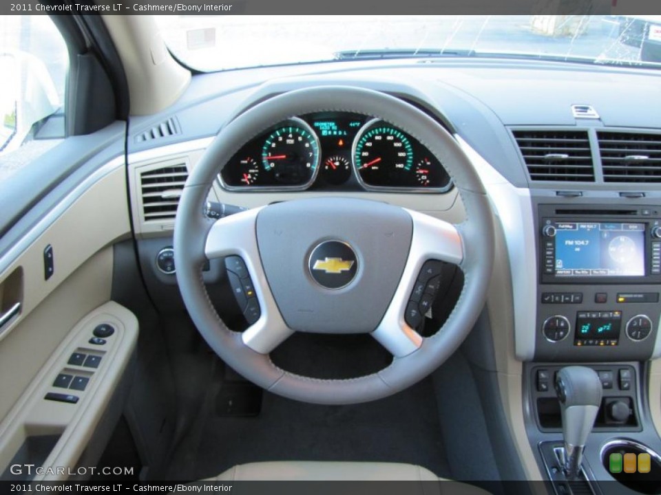 Cashmere/Ebony Interior Steering Wheel for the 2011 Chevrolet Traverse LT #38211164