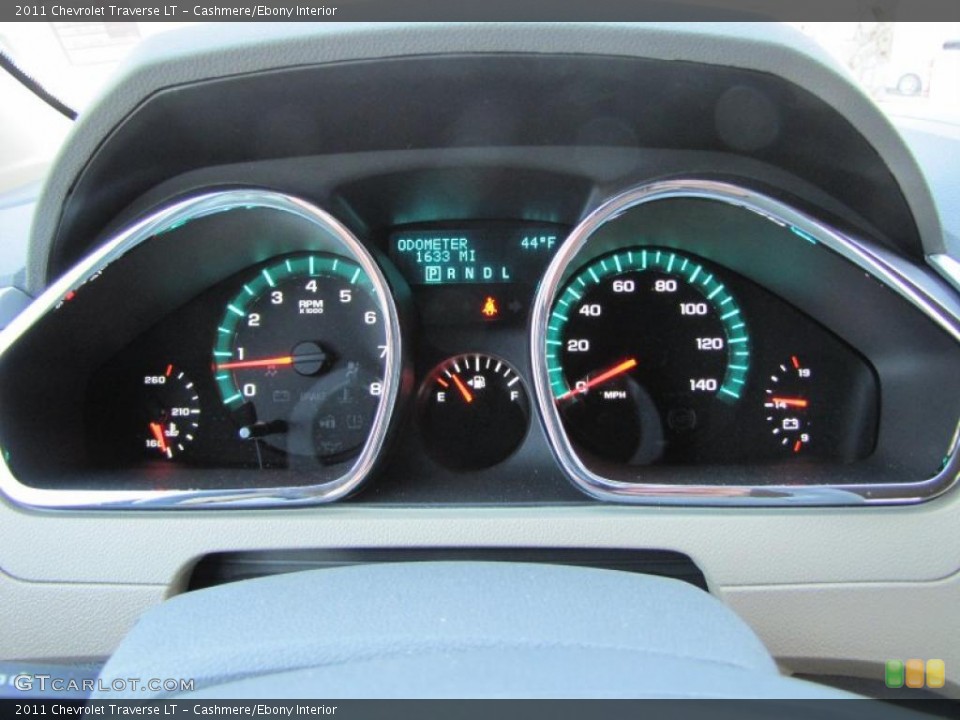 Cashmere/Ebony Interior Gauges for the 2011 Chevrolet Traverse LT #38211180