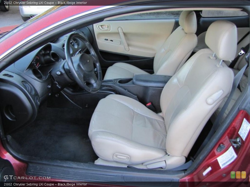 Black/Beige Interior Photo for the 2002 Chrysler Sebring LXi Coupe #38211384